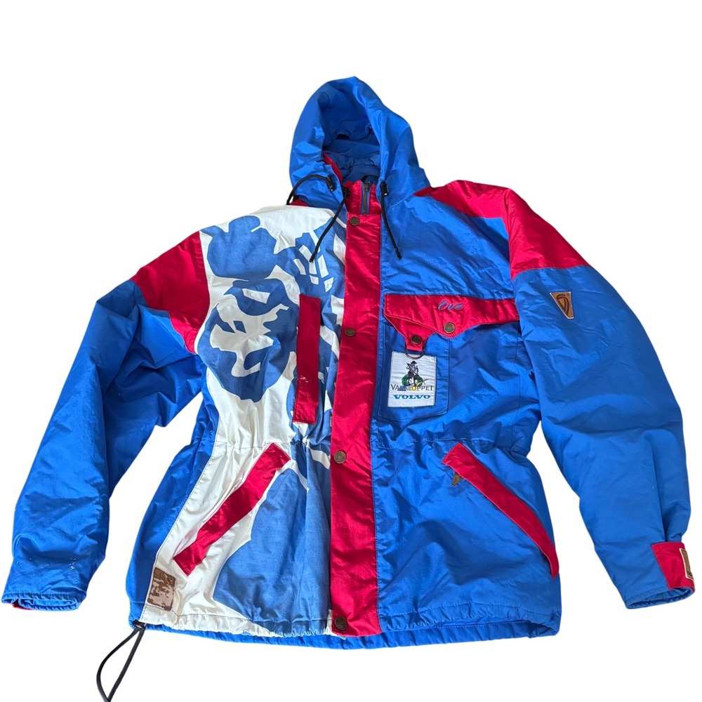 Vintage | Mens M | De Ski Stefan Vestberg Vasaloppet Volvo Blue Red Ski Jacket